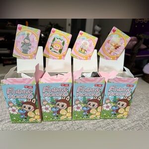 Pop Mart Finding Mokoko Series Figures.  Bundle of 4 confirmed figures.